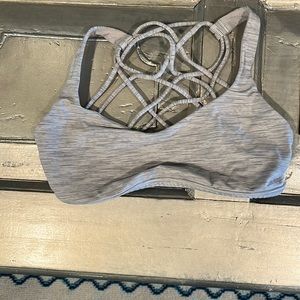 Lululemon Free to be Wild Sports Bra Gray Purple Size 6